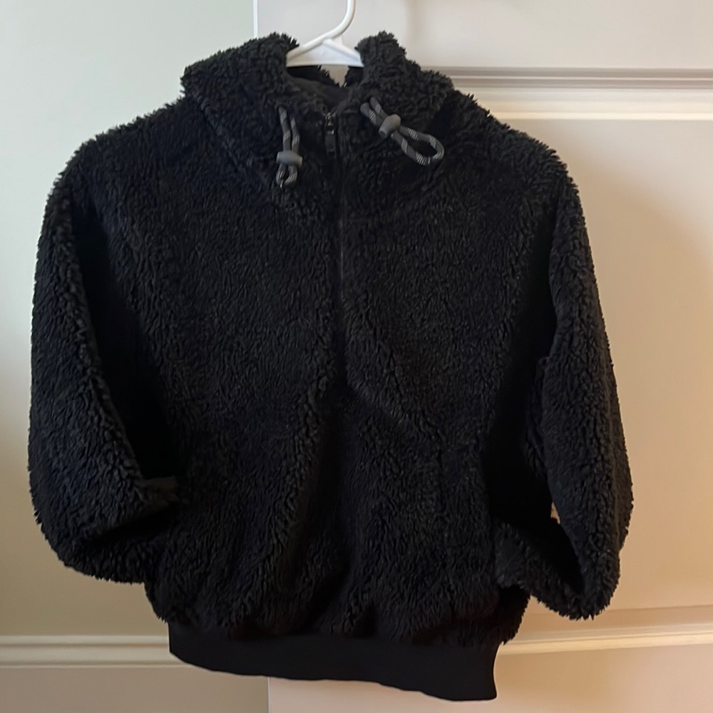 lululemon black Sherpa half zip hoodie